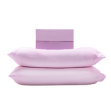 Jogo de Cama Toque Aveludado Basicasa Listra Rosa - Casal