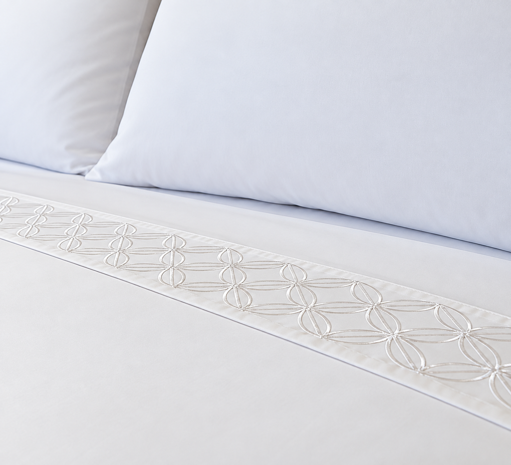 Jogo de Cama Basicasa Bordado Branco - Solteiro