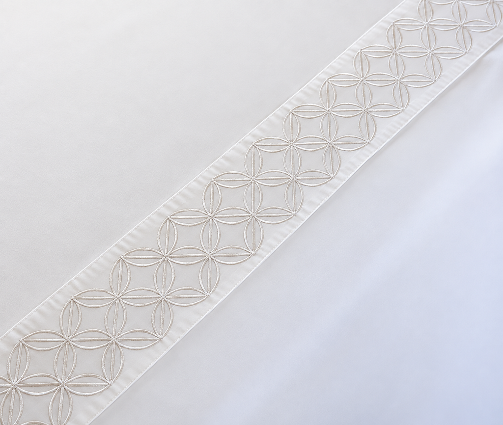 Jogo de Cama Basicasa Bordado Branco - Solteiro