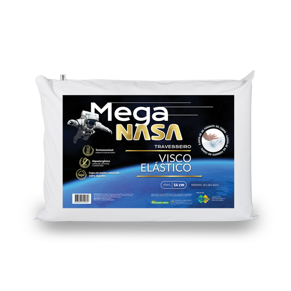 Travesseiro Nap Viscoelástico Mega NASA 14cm