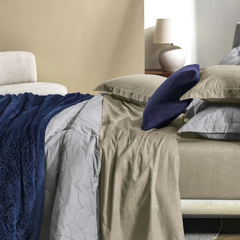 Jogo de Cama Karsten Tesso Bege - Solteiro