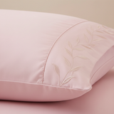 Jogo de Cama Basicasa Bordado Rosa - close fronha bordada