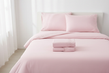 Jogo de Cama Basicasa Bordado Rosa - lifestyle luz natural