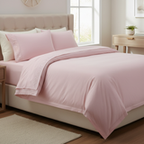 Jogo de Cama Basicasa Bordado Rosa - cama arrumada estilo editorial