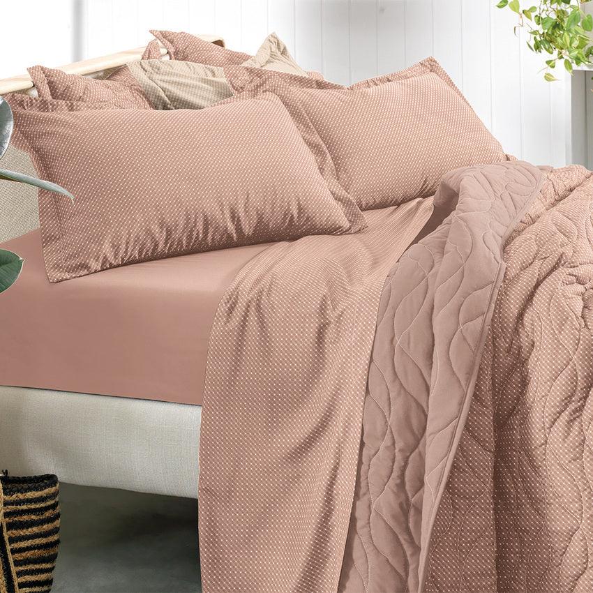 Jogo de Cama Altenburg Toque Acetinado Slim Rosa 4 Peças - King