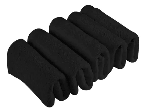 Kit Toalha de Rosto Profissional Preta - 5pçs - Copatex